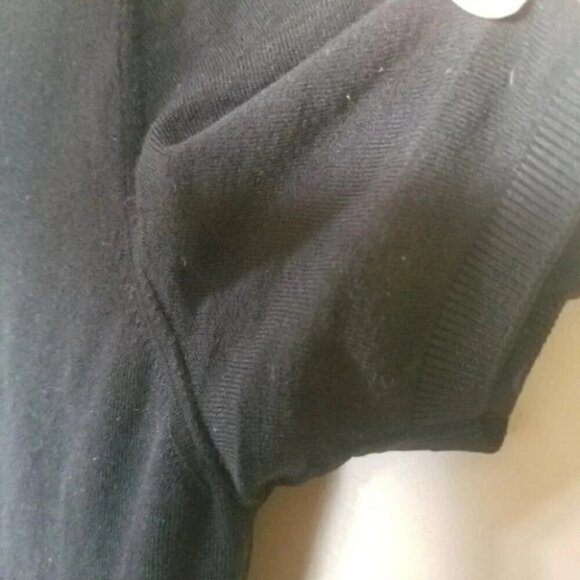 Moncler Virgin Wool Blend Black T-shirt L - Picture 7 of 12